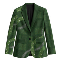 Hawaiian Quilt Blazer Pele Hair Hinahina Lei Green Version