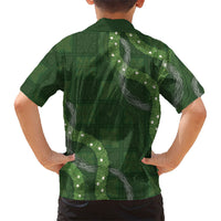 Hawaiian Quilt Hawaiian Shirt Pele Hair Hinahina Lei Green Version