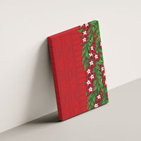 Tonga Language Week Canvas Wall Art Heilala Floral Red