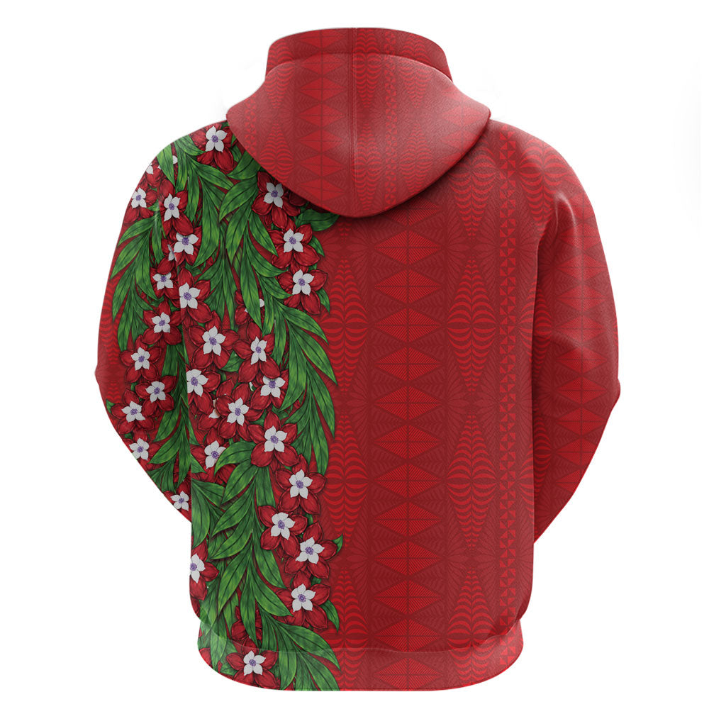 Tonga Language Week Hoodie Heilala Floral Red