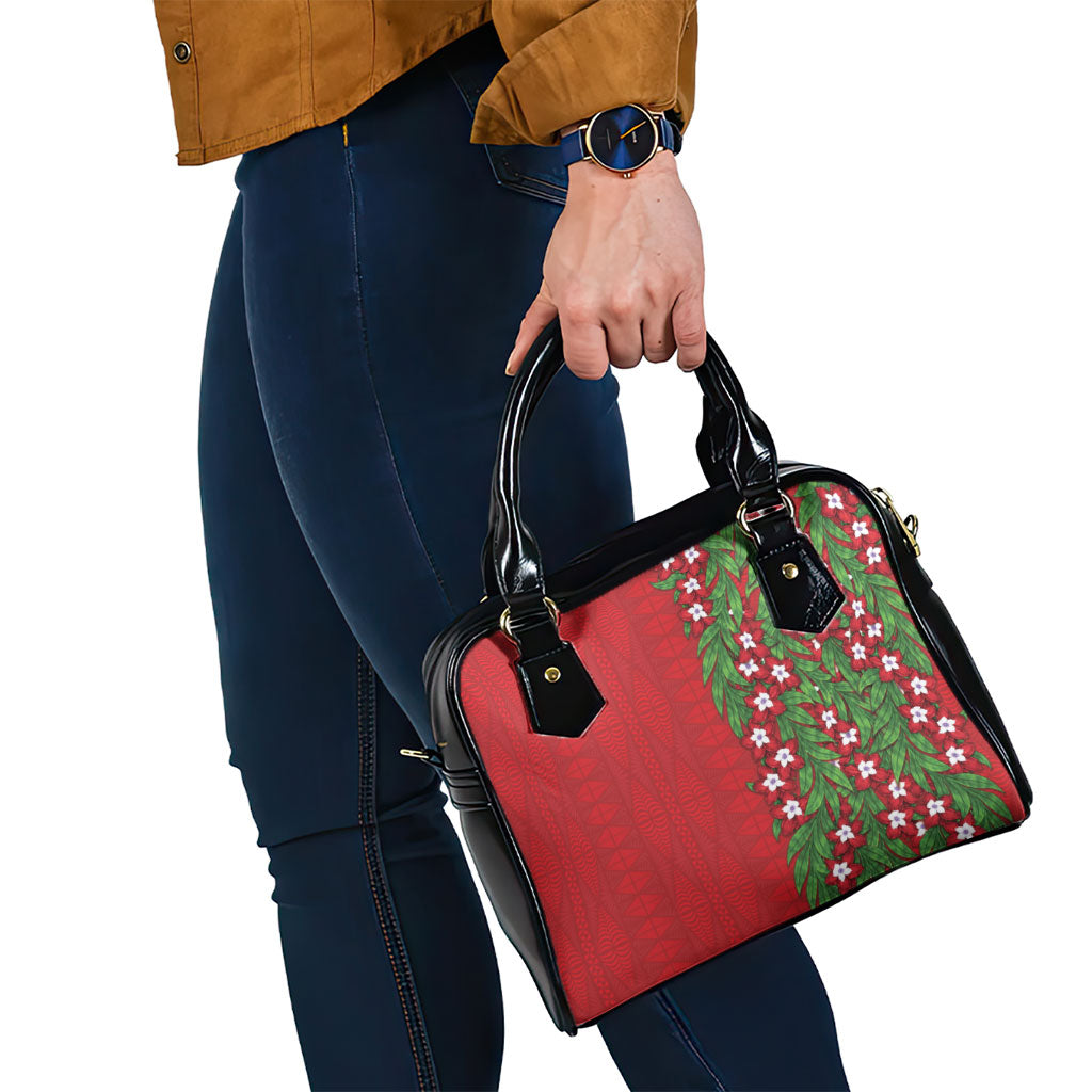 Tonga Language Week Shoulder Handbag Heilala Floral Red