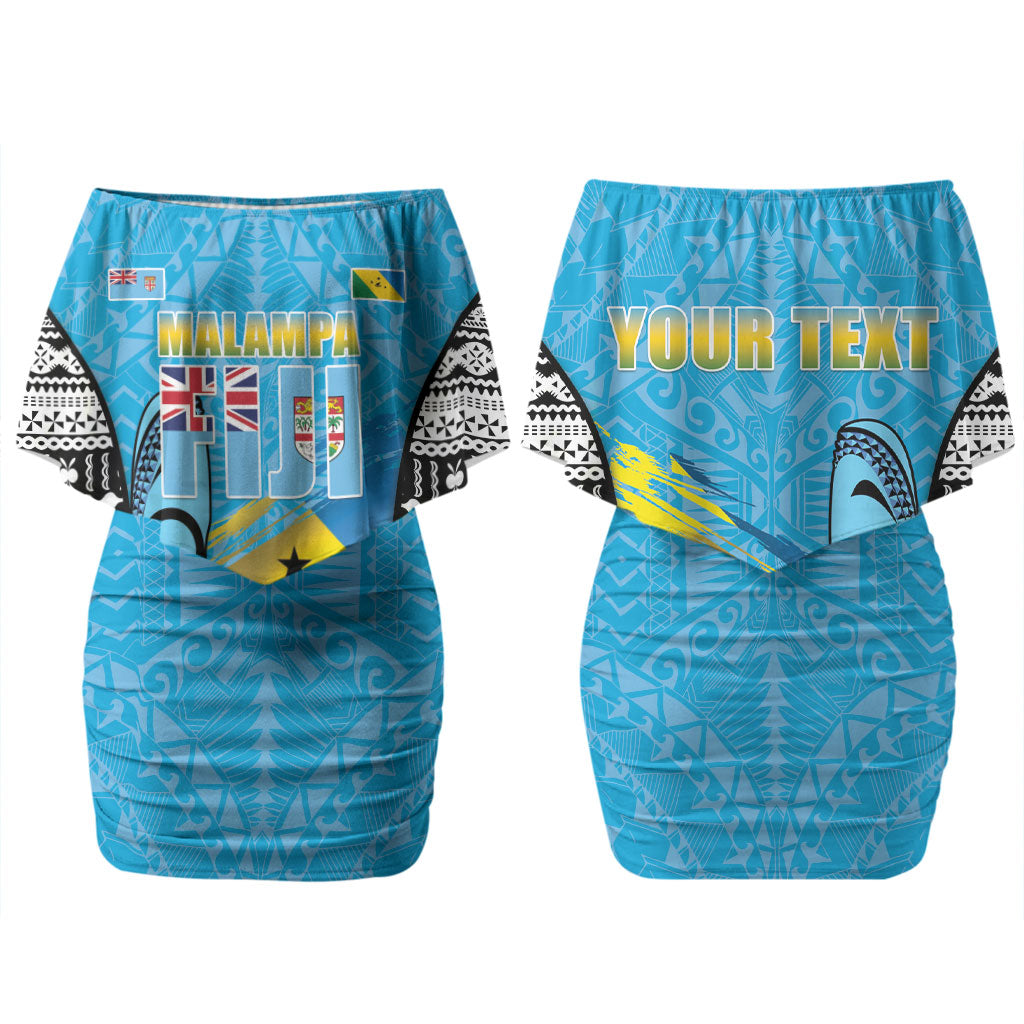 Personalised Malampa Fiji Day 2026 Couples Matching Off Shoulder Short Dress and Hawaiian Shirt Unique Style LT05 - Polynesian Pride