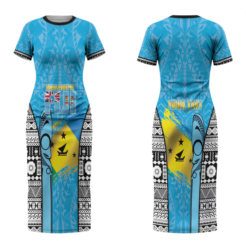 Personalised Malampa Fiji Day 2026 Couples Matching Short Sleeve Bodycon Dress and Long Sleeve Button Shirt Unique Style LT05 - Polynesian Pride