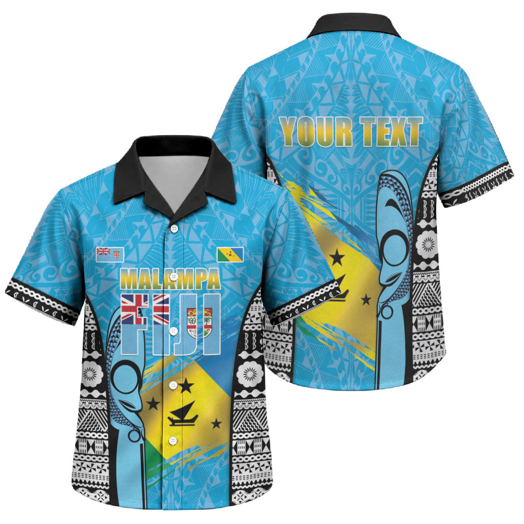 Personalised Malampa Fiji Day 2026 Family Matching Mermaid Dress and Hawaiian Shirt Unique Style LT05 Son's Shirt Blue - Polynesian Pride