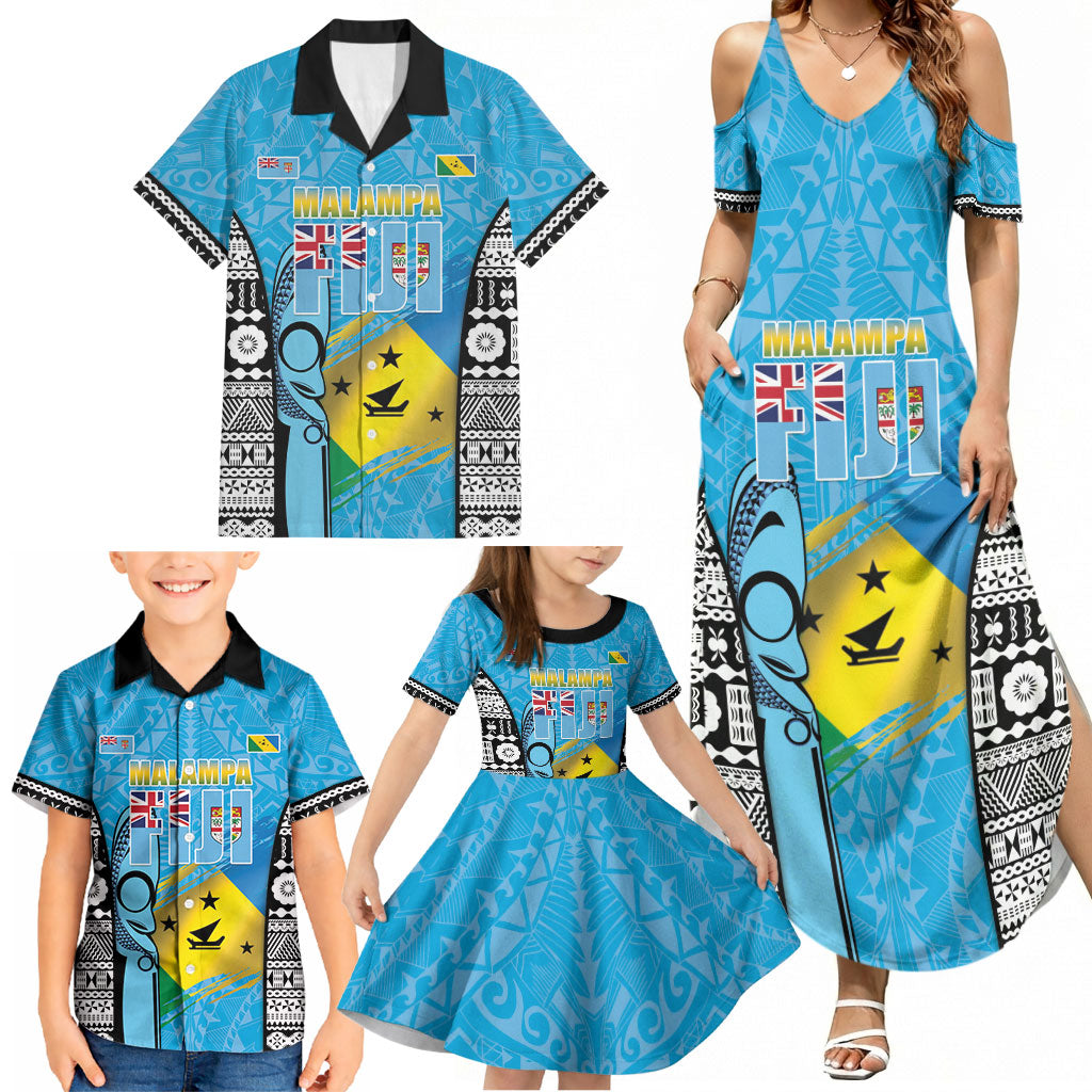 Personalised Malampa Fiji Day 2026 Family Matching Summer Maxi Dress and Hawaiian Shirt Unique Style LT05 - Polynesian Pride