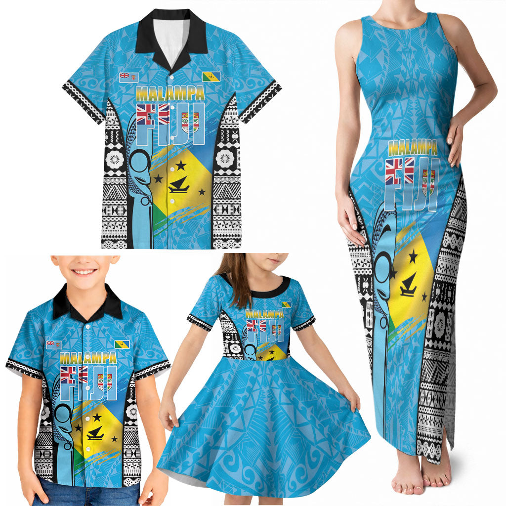 Personalised Malampa Fiji Day 2026 Family Matching Tank Maxi Dress and Hawaiian Shirt Unique Style LT05 - Polynesian Pride