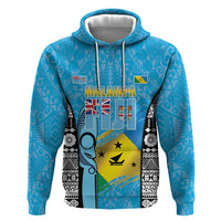 Personalised Malampa Fiji Day 2026 Hoodie Unique Style LT05 Pullover Hoodie Blue - Polynesian Pride