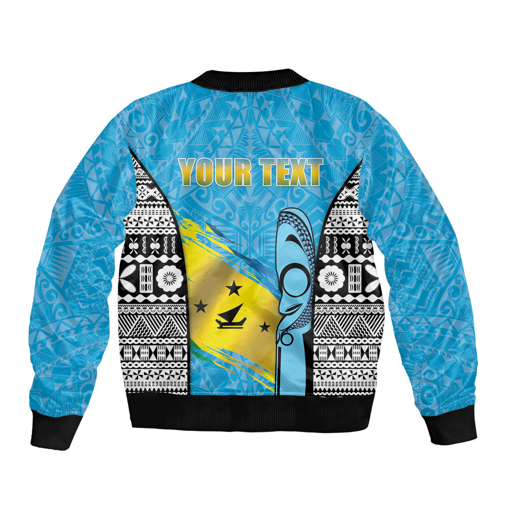 Personalised Malampa Fiji Day 2026 Sleeve Zip Bomber Jacket Unique Style LT05 - Polynesian Pride