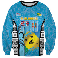 Personalised Malampa Fiji Day 2026 Sweatshirt Unique Style LT05 Unisex Blue - Polynesian Pride