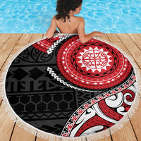 New Zealand Red Maori Koru Simple Style Beach Blanket