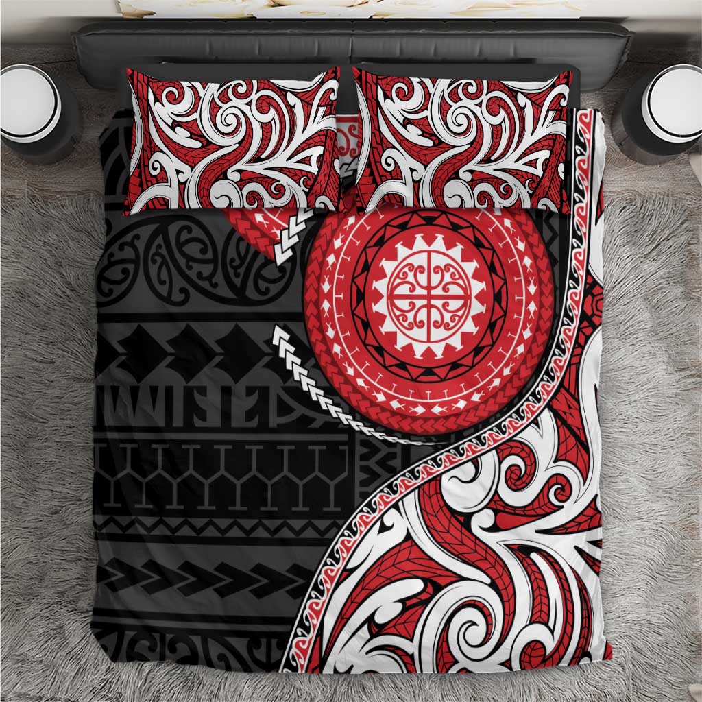 New Zealand Red Maori Koru Simple Style Bedding Set