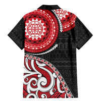 New Zealand Red Maori Koru Simple Style Family Matching Mermaid Dress and Hawaiian Shirt LT05 - Polynesian Pride