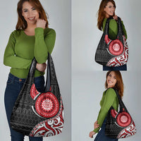 New Zealand Red Maori Koru Simple Style Grocery Bag