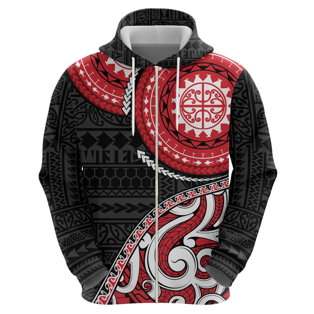 New Zealand Red Maori Koru Simple Style Hoodie