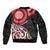 New Zealand Red Maori Koru Simple Style Sleeve Zip Bomber Jacket