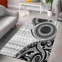 New Zealand White Maori Koru Simple Style Area Rug