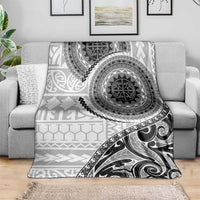 New Zealand White Maori Koru Simple Style Blanket