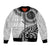 New Zealand White Maori Koru Simple Style Bomber Jacket