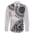 New Zealand White Maori Koru Simple Style Family Matching Short Sleeve Bodycon Dress and Hawaiian Shirt