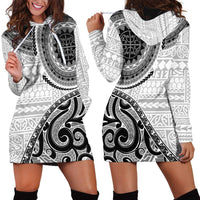 New Zealand White Maori Koru Simple Style Hoodie Dress