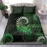 New Zealand Maori Koru Fern Bedding Set Spiral Polynesian Style Green