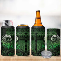 New Zealand Maori Koru Fern 4 in 1 Can Cooler Tumbler Spiral Polynesian Style Green LT05 - Polynesian Pride