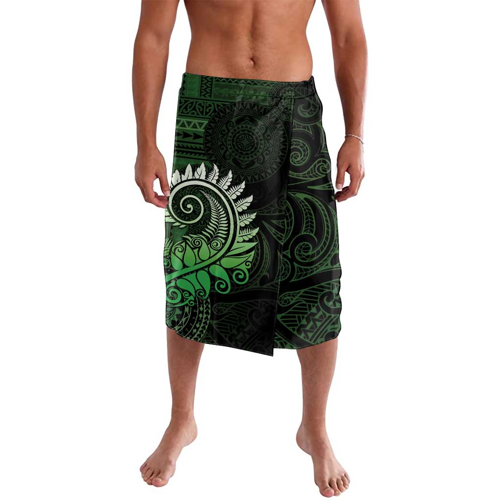 New Zealand Maori Koru Fern Lavalava Spiral Polynesian Style Green