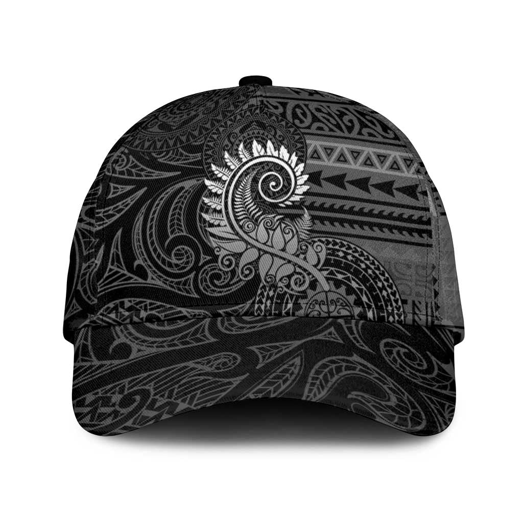 New Zealand Maori Koru Fern Classic Cap Spiral Polynesian Style Gray - Polynesian Pride