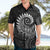 New Zealand Maori Koru Fern Hawaiian Shirt Spiral Polynesian Style Gray