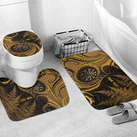 Personalised New Zealand Gold Darts Bathroom Set Maori Fern Curve Style