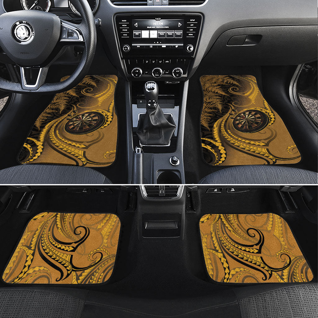 New Zealand Gold Darts Car Mats Maori Fern Curve Style