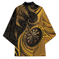 Personalised New Zealand Gold Darts Kimono Maori Fern Curve Style