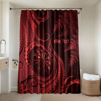 Personalised New Zealand Red Darts Bathroom Set Maori Fern Curve Style