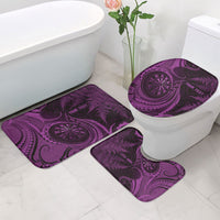 Personalised New Zealand Purple Darts Bathroom Set Maori Fern Curve Style