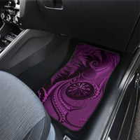 New Zealand Purple Darts Car Mats Maori Fern Curve Style