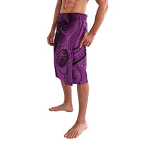 New Zealand Purple Darts Lavalava Maori Fern Curve Style