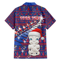 Personalized New Zealand Christmas Family Matching Puletasi Dress and Hawaiian Shirt Haka Fern Santa Tiki Meri Kirihimete LT05 - Polynesian Pride