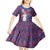 Personalized New Zealand Christmas Kid Short Sleeve Dress Haka Fern Santa Tiki Meri Kirihimete LT05 - Polynesian Pride