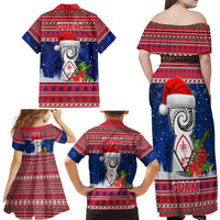Guam Christmas Family Matching Off Shoulder Maxi Dress and Hawaiian Shirt Guaman Seal Poinsettia Felis Pasgua LT05 - Polynesian Pride