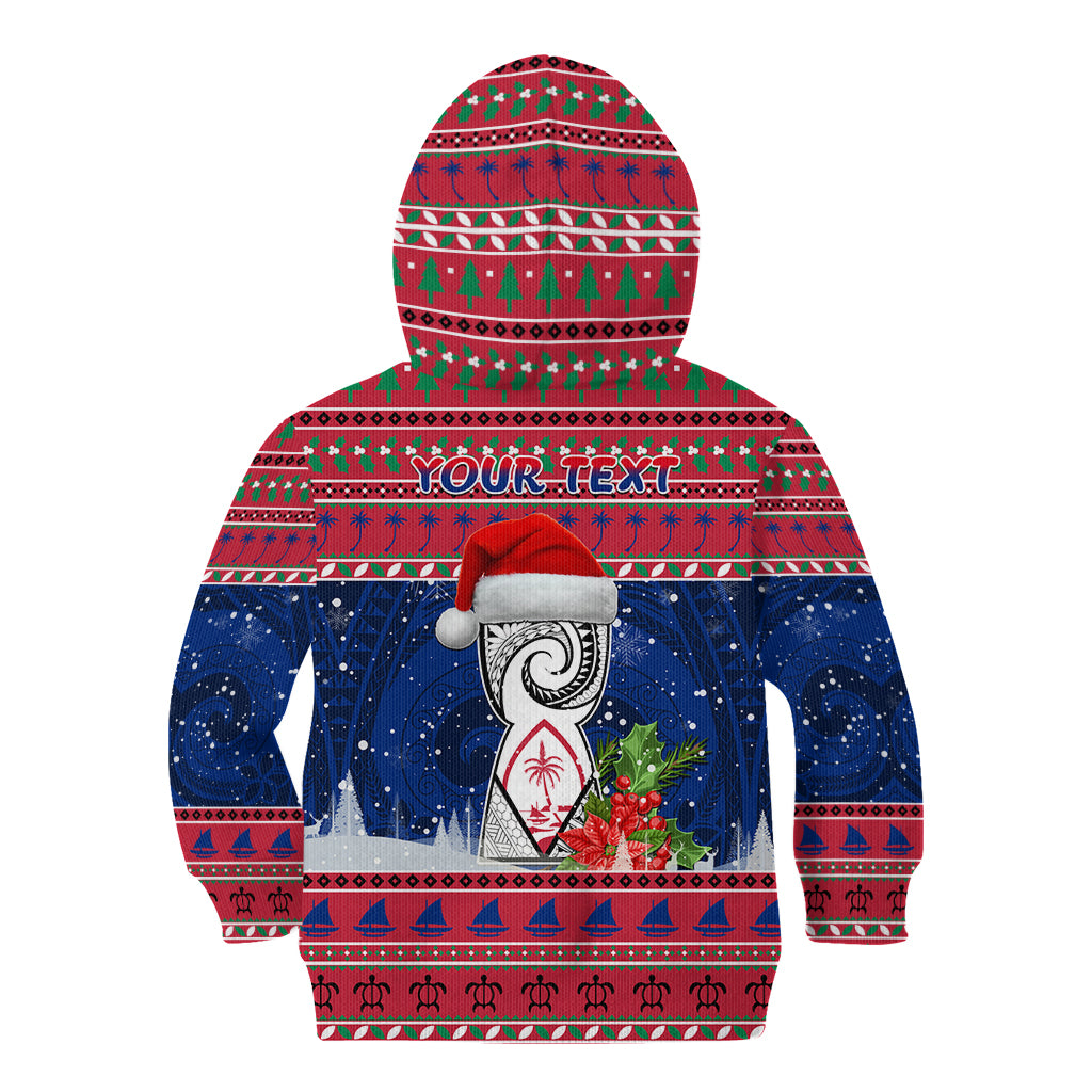 Personalized Guam Christmas Kid Hoodie Guaman Seal Poinsettia Felis Pasgua LT05 - Polynesian Pride