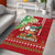 Hawaii Christmas Area Rug Funny Santa Claus Surf Mele Kalikimaka