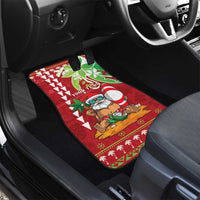 Hawaii Christmas Car Mats Funny Santa Claus Surf Mele Kalikimaka