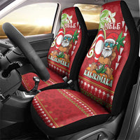 Hawaii Christmas Car Seat Cover Funny Santa Claus Surf Mele Kalikimaka