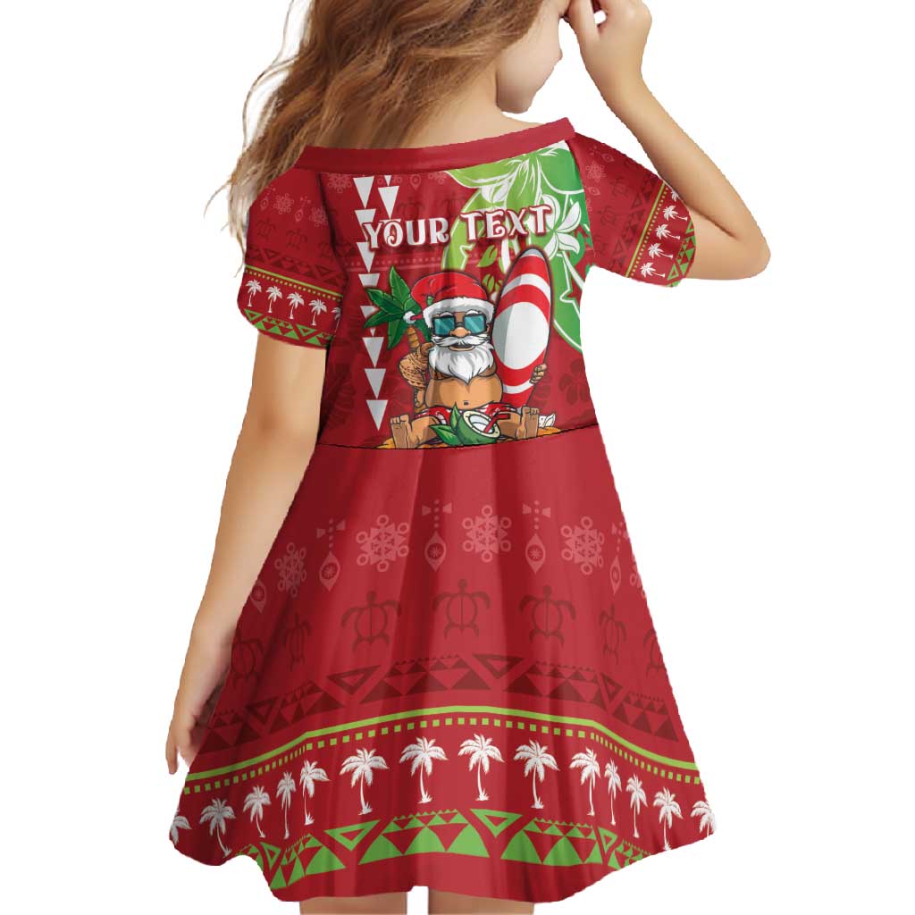 Personalised Hawaii Christmas Family Matching Long Sleeve Bodycon Dress and Hawaiian Shirt Funny Santa Claus Surf Mele Kalikimaka LT05 - Polynesian Pride