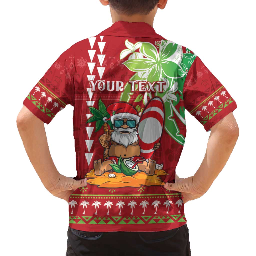 Personalised Hawaii Christmas Family Matching Puletasi and Hawaiian Shirt Funny Santa Claus Surf Mele Kalikimaka LT05 - Polynesian Pride