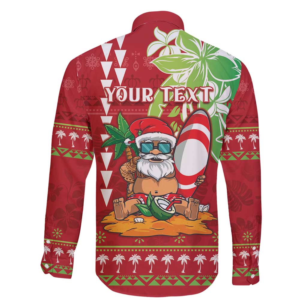 Personalised Hawaii Christmas Family Matching Puletasi and Hawaiian Shirt Funny Santa Claus Surf Mele Kalikimaka LT05 - Polynesian Pride