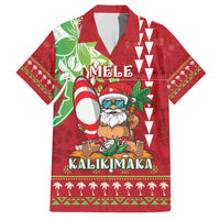 Personalised Hawaii Christmas Family Matching Short Sleeve Bodycon Dress and Hawaiian Shirt Funny Santa Claus Surf Mele Kalikimaka