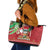 Hawaii Christmas Leather Tote Bag Funny Santa Claus Surf Mele Kalikimaka