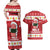 Hawaii Funny Christmas Couples Matching Off Shoulder Maxi Dress and Hawaiian Shirt Spam Musubi Santa