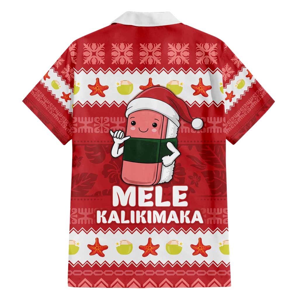Hawaii Funny Christmas Family Matching Puletasi and Hawaiian Shirt Spam Musubi Santa LT05 - Polynesian Pride